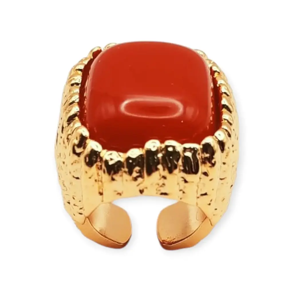 VANIOL055047 ANILLO PIEDRA ROJA OL