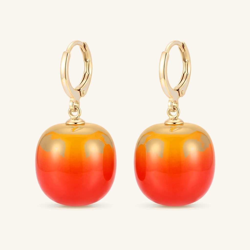 [VACOOL036168] Aretes Esfera Atardecer · Oro Laminado 18K