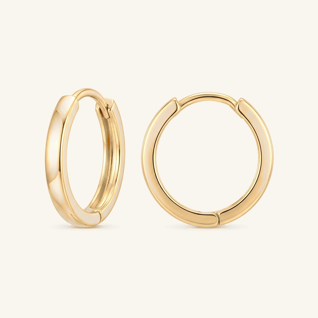 [VHUGOL0906118] Huggies Aro Liso · Oro Laminado 18K