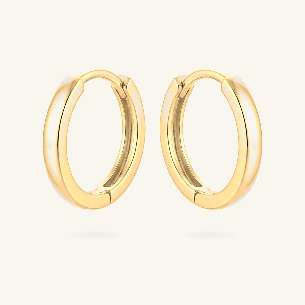 Huggies Clásicos Lisos · Oro Laminado 18K