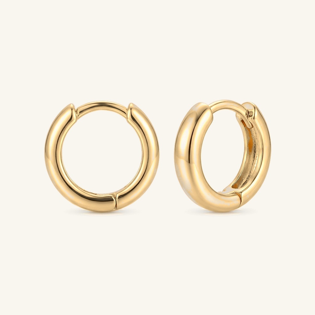 [VHUGOL0906126] Huggies Aros Lisos · Oro Laminado 18K