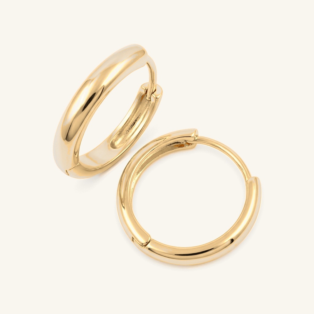 [VHUGOL0906136] Huggies Aros Pulidos · Oro Laminado 18K