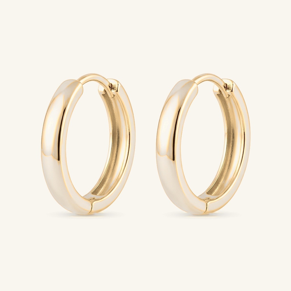 [VHUGOL0906149] Huggies Aros Lisos · Oro Laminado 18K