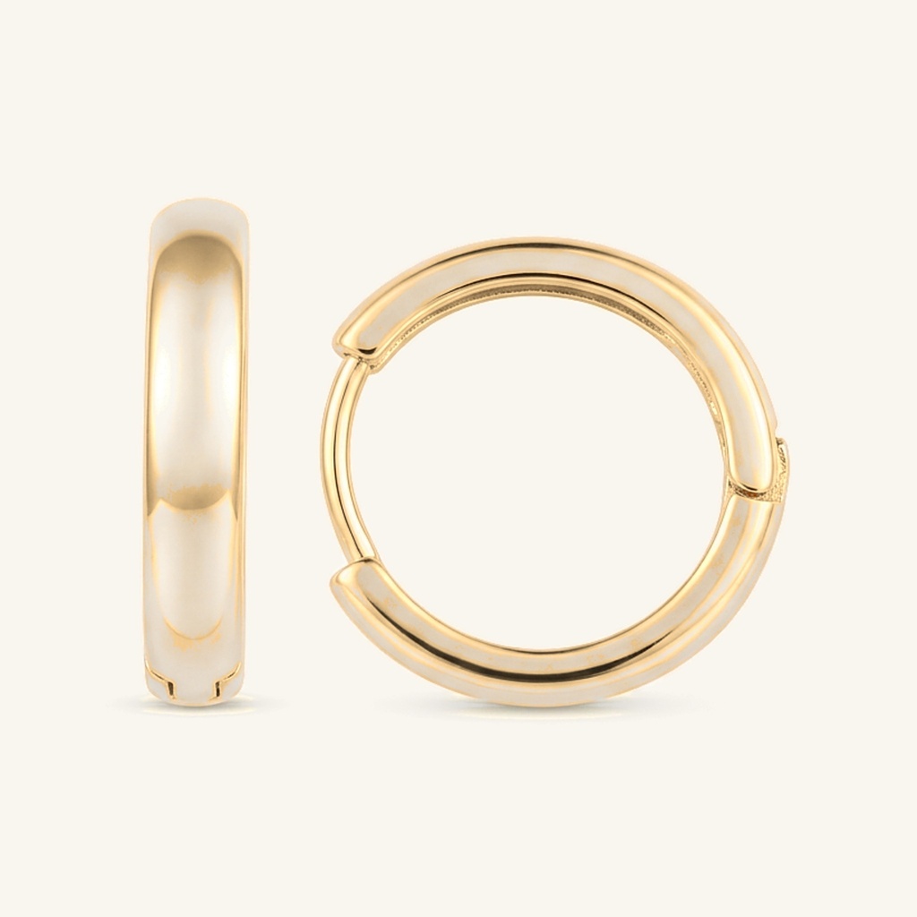 [VHUGOL0906151] Huggies Aros Lisos · Oro Laminado 18K
