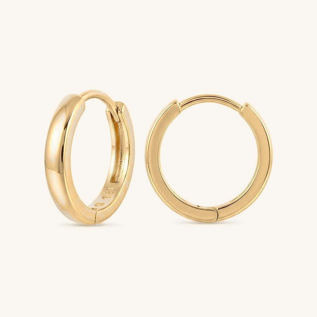 [VHUGOL0906165] Huggies Clásicos Lisos · Oro Laminado 18K