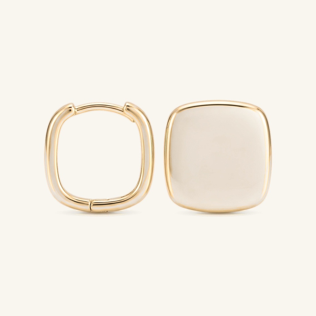 [VHUGOL0906178] Huggies Cuadrados Marfil · Oro Laminado 18K
