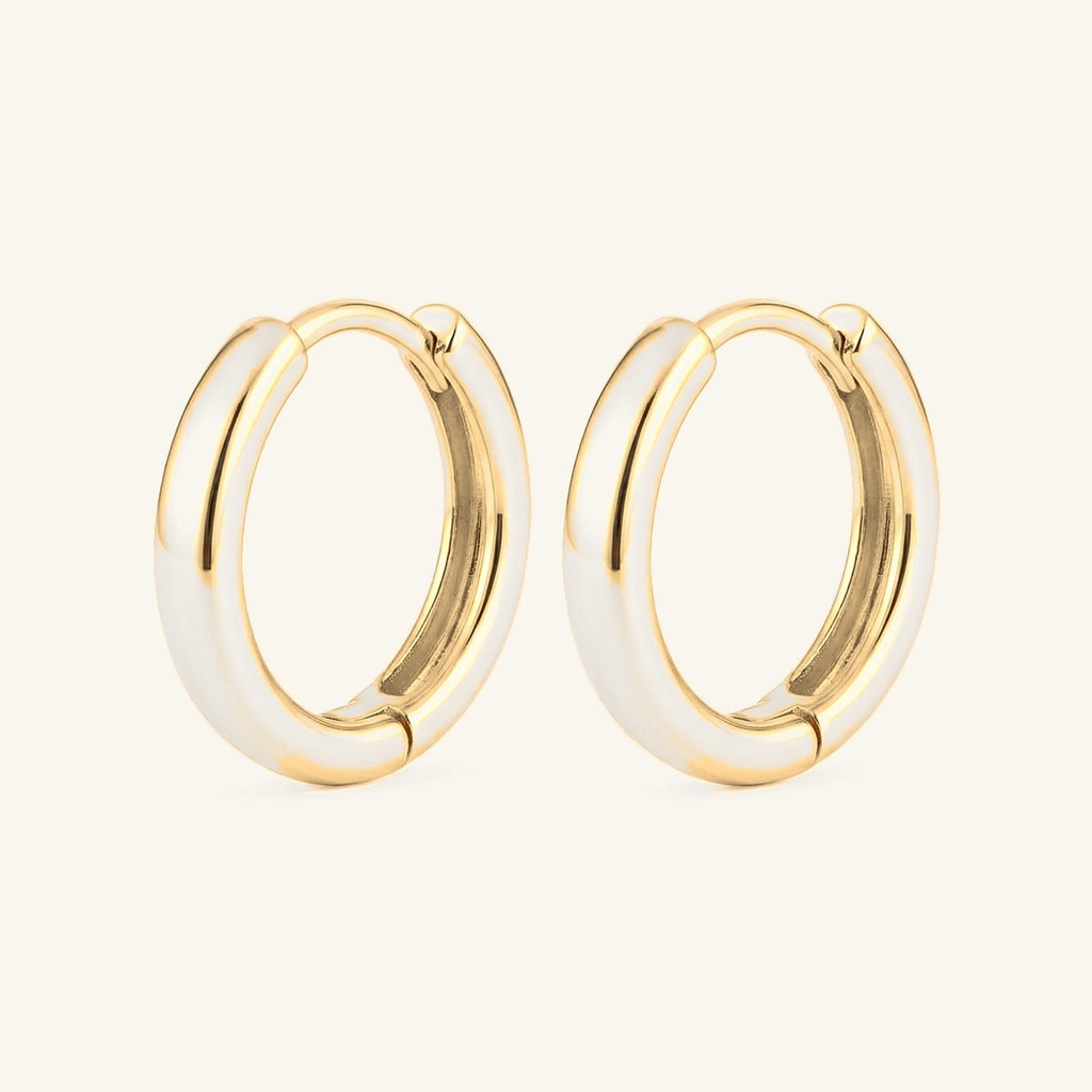 Huggies Clásicos Lisos · Oro Laminado 18K