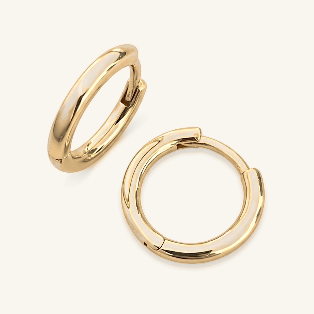 [VHUGOL0906183] Huggies Clásicos Lisos · Oro Laminado 18K