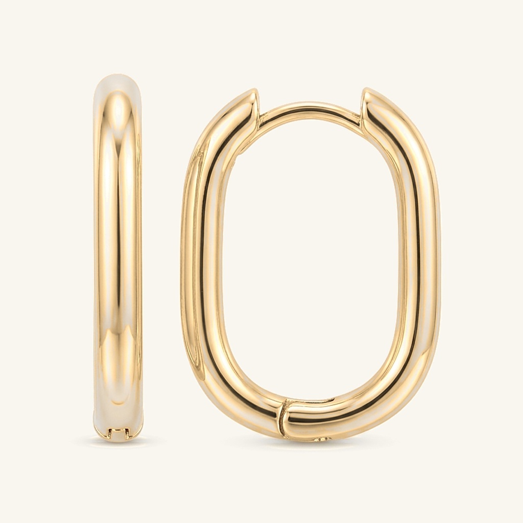 [VHUGOL0906184] Huggies Ovalados Lisos · Oro Laminado 18K
