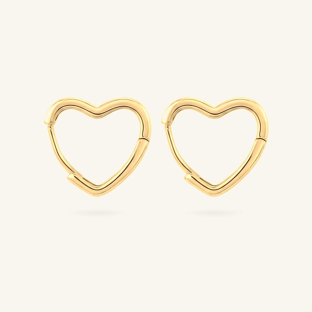 [VHUGOL0906192] Huggies Silueta Corazón · Oro Laminado 18K