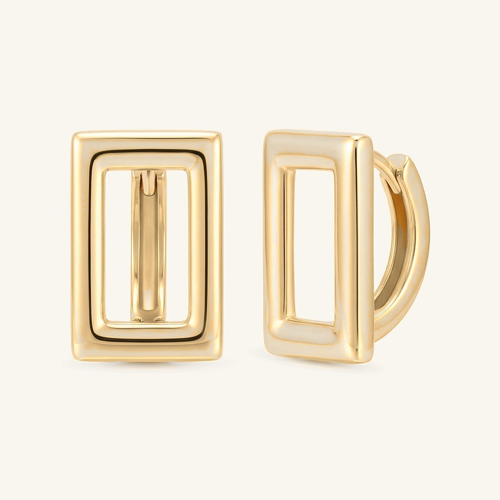 [VHUGOL0906199] Huggies Marco Rectangular · Oro Laminado 18K