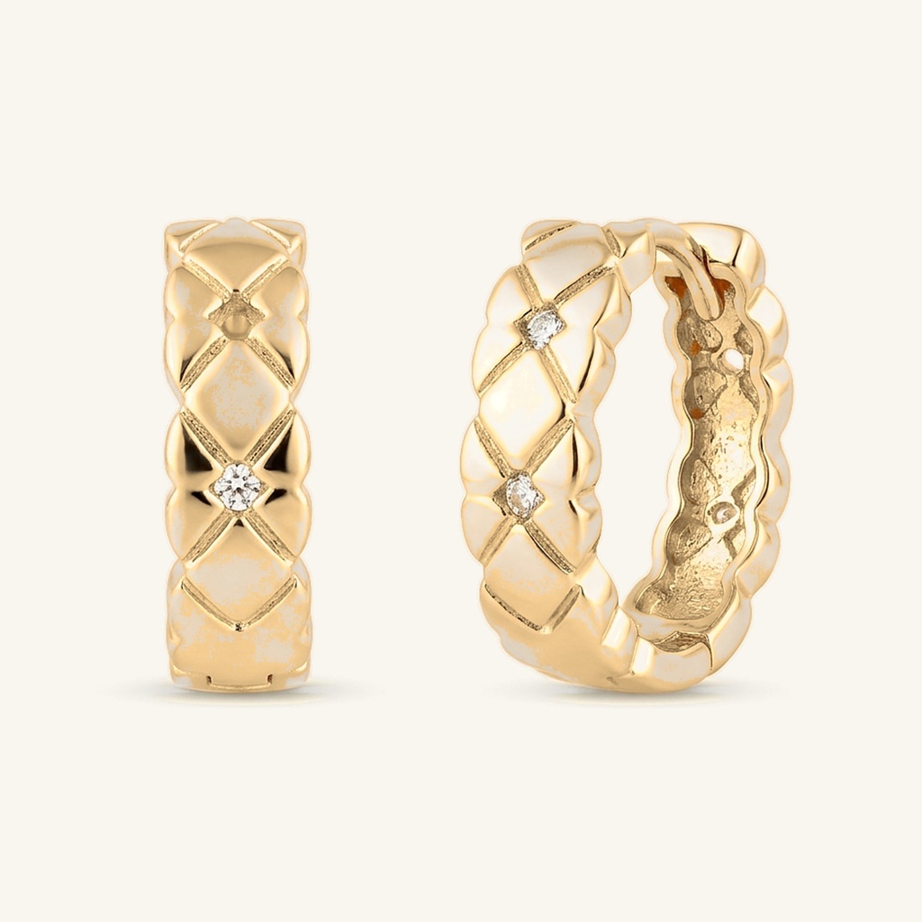 [VHUGOL0906217] Huggies Rombo Cristal · Oro Laminado 18K