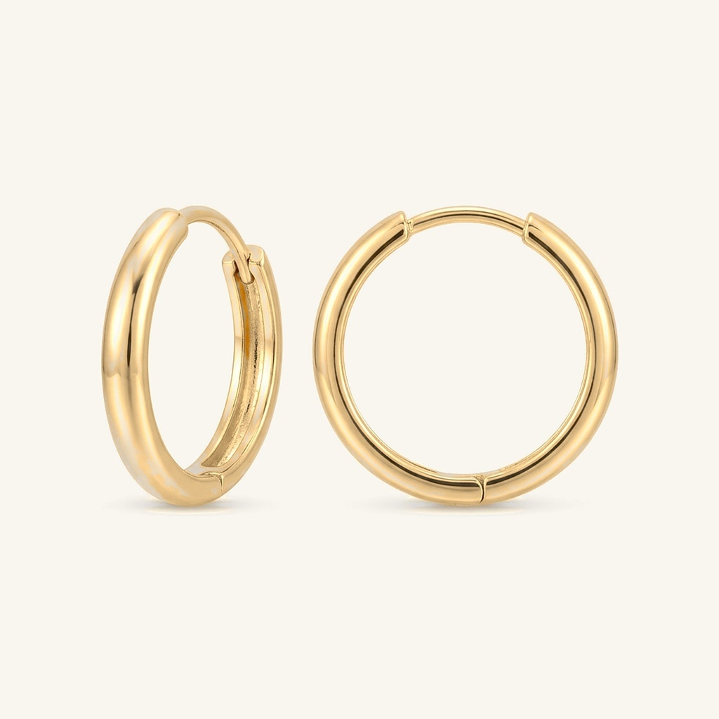 Huggies Aro Liso · Oro Laminado 18K