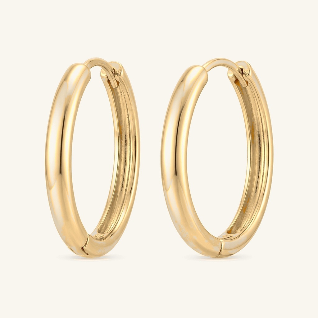 [VHUGOL0906248] Huggies Aro Liso · Oro Laminado 18K