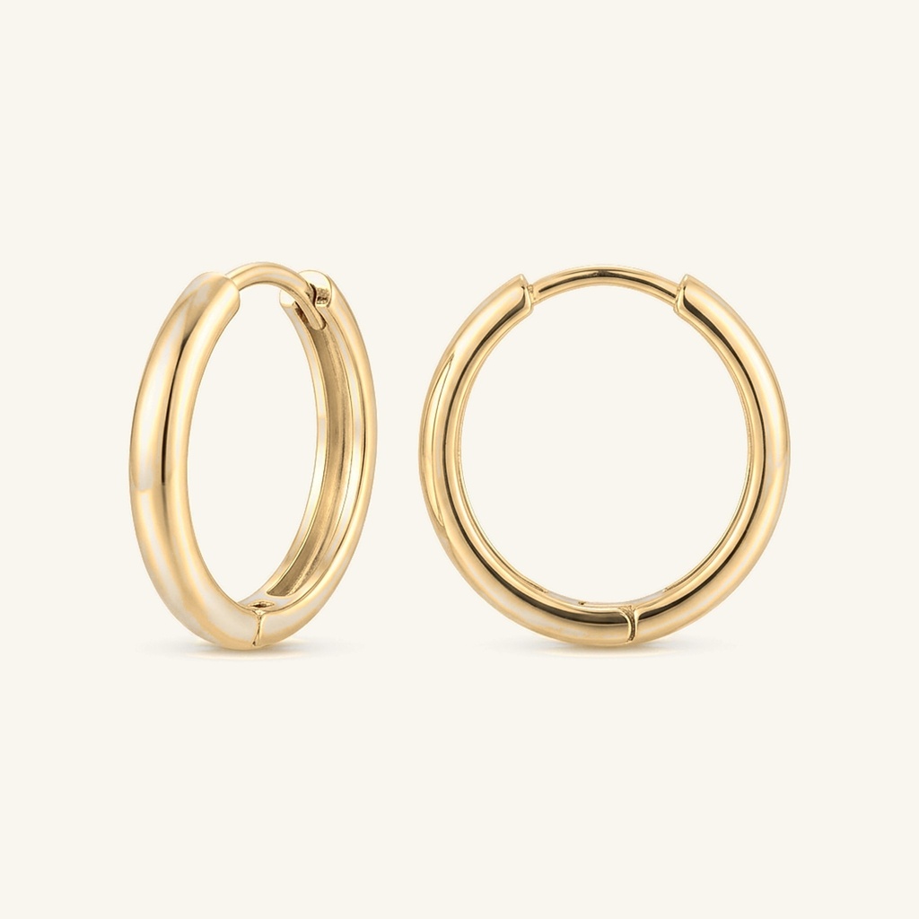 [VHUGOL0906279] Huggies Clásicos Lisos · Oro Laminado 18K