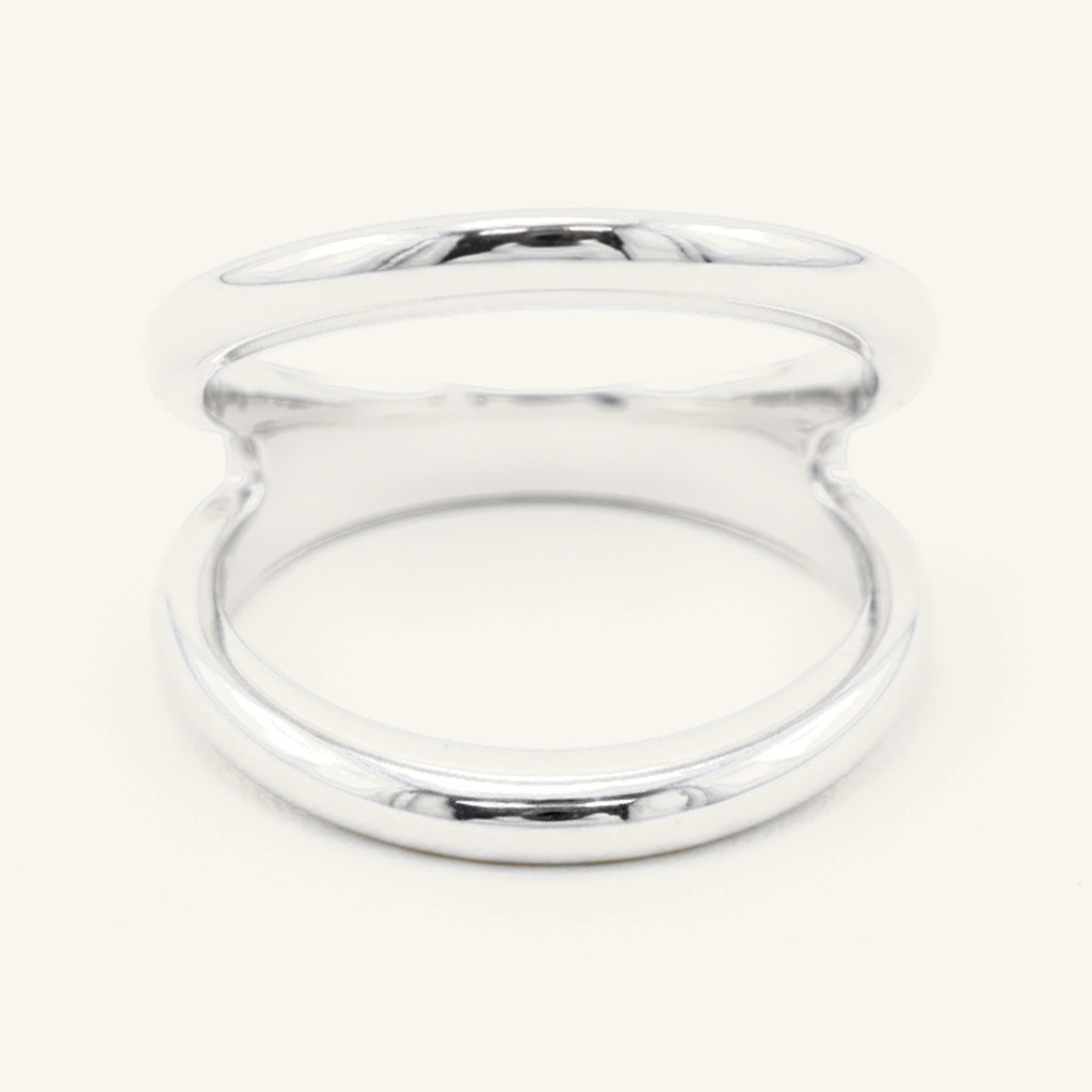 [VANIPL106010] Anillo Doble Banda Abierta · Laminado de Plata