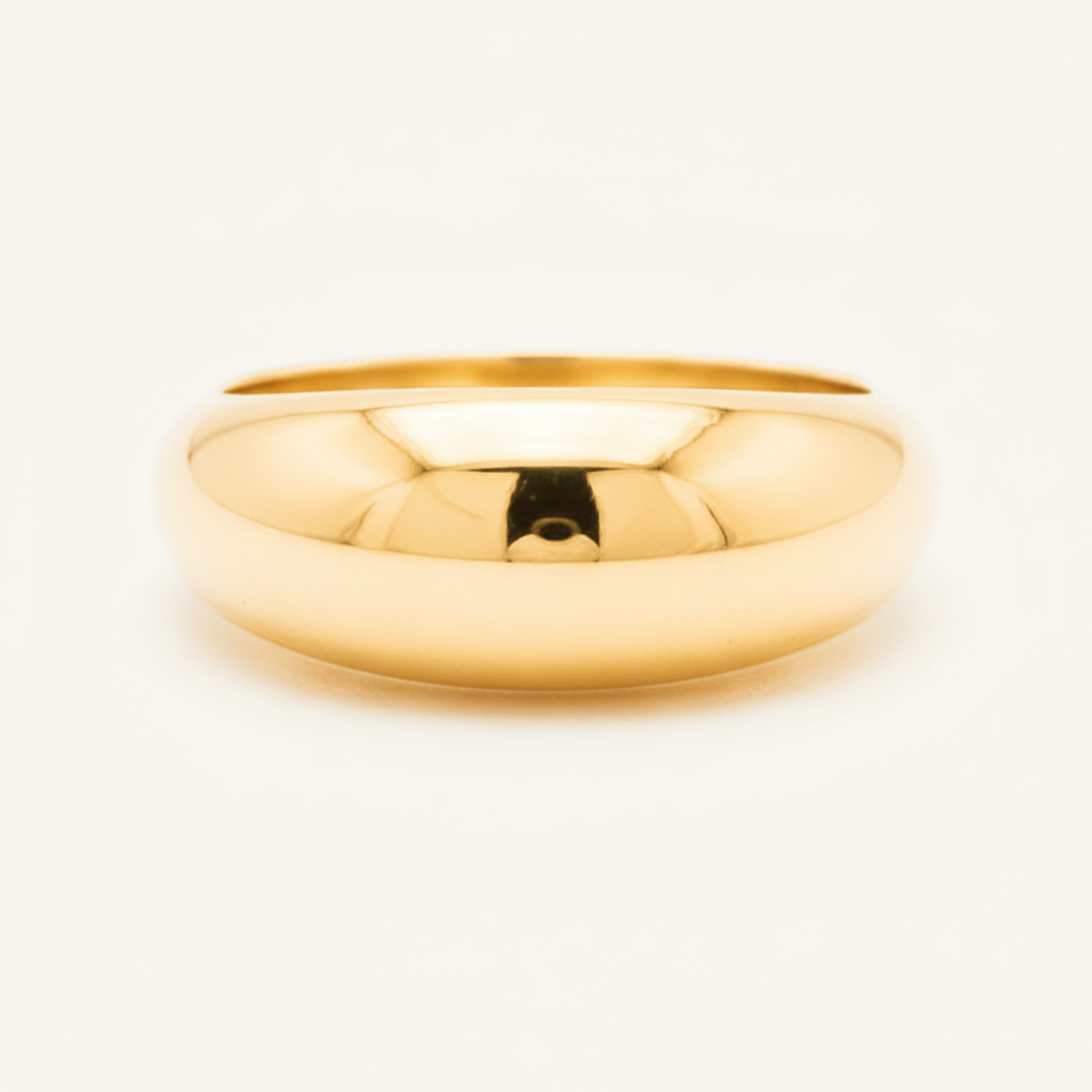 [VANIPL106017] Anillo Abombado Minimalista · Oro Laminado 18K