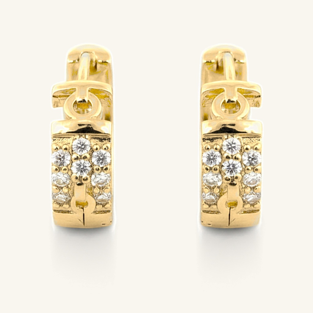 Huggies Destello Clásico · Oro Laminado 18K