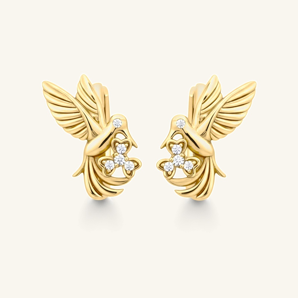 Huggies Colibrí Trébol · Oro Laminado 18K