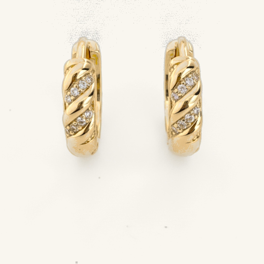 Huggies Trenza Brillante · Oro Laminado 18K