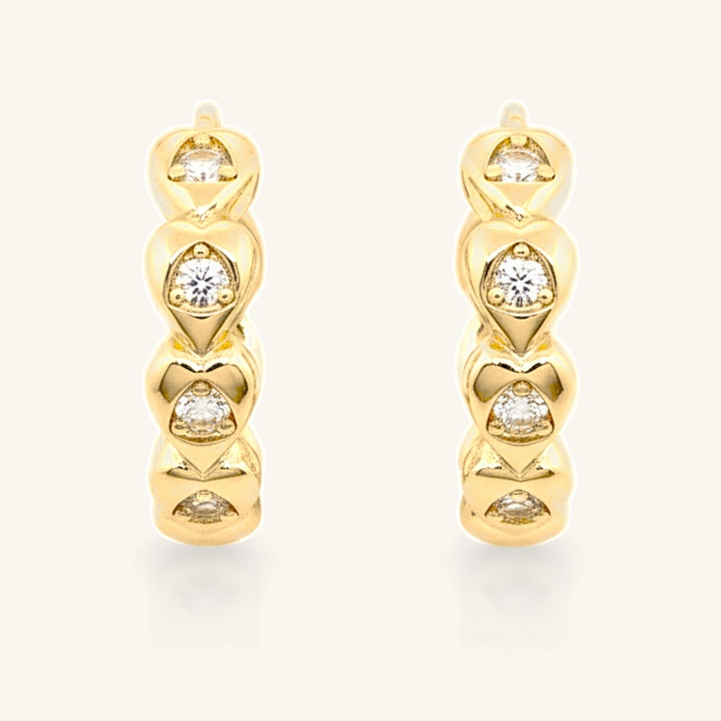 Huggies Corazón Cristal · Oro Laminado 18K