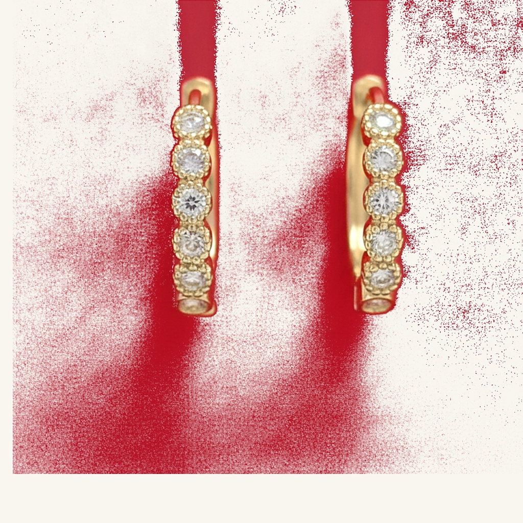 Huggies Círculos Brillantes · Oro Laminado 18K