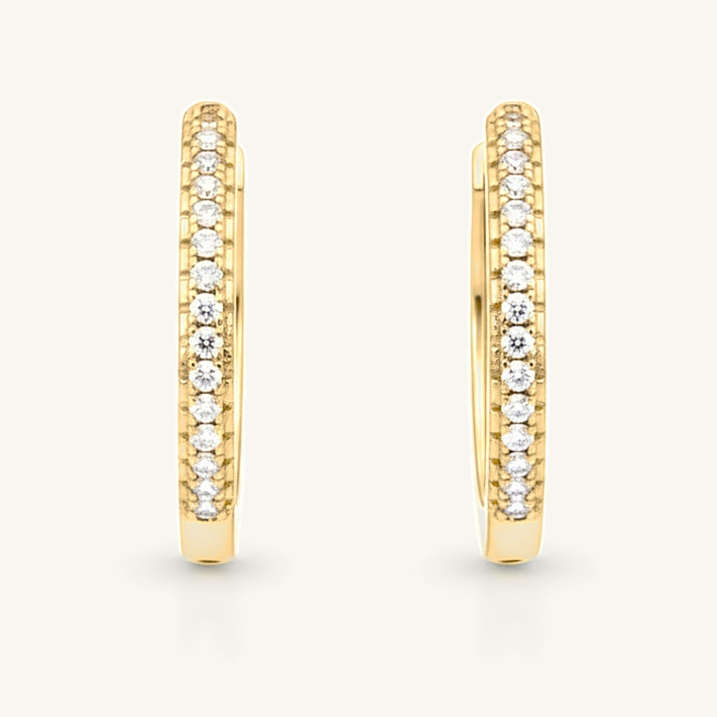 Huggies Línea de Cristales · Oro Laminado 18K