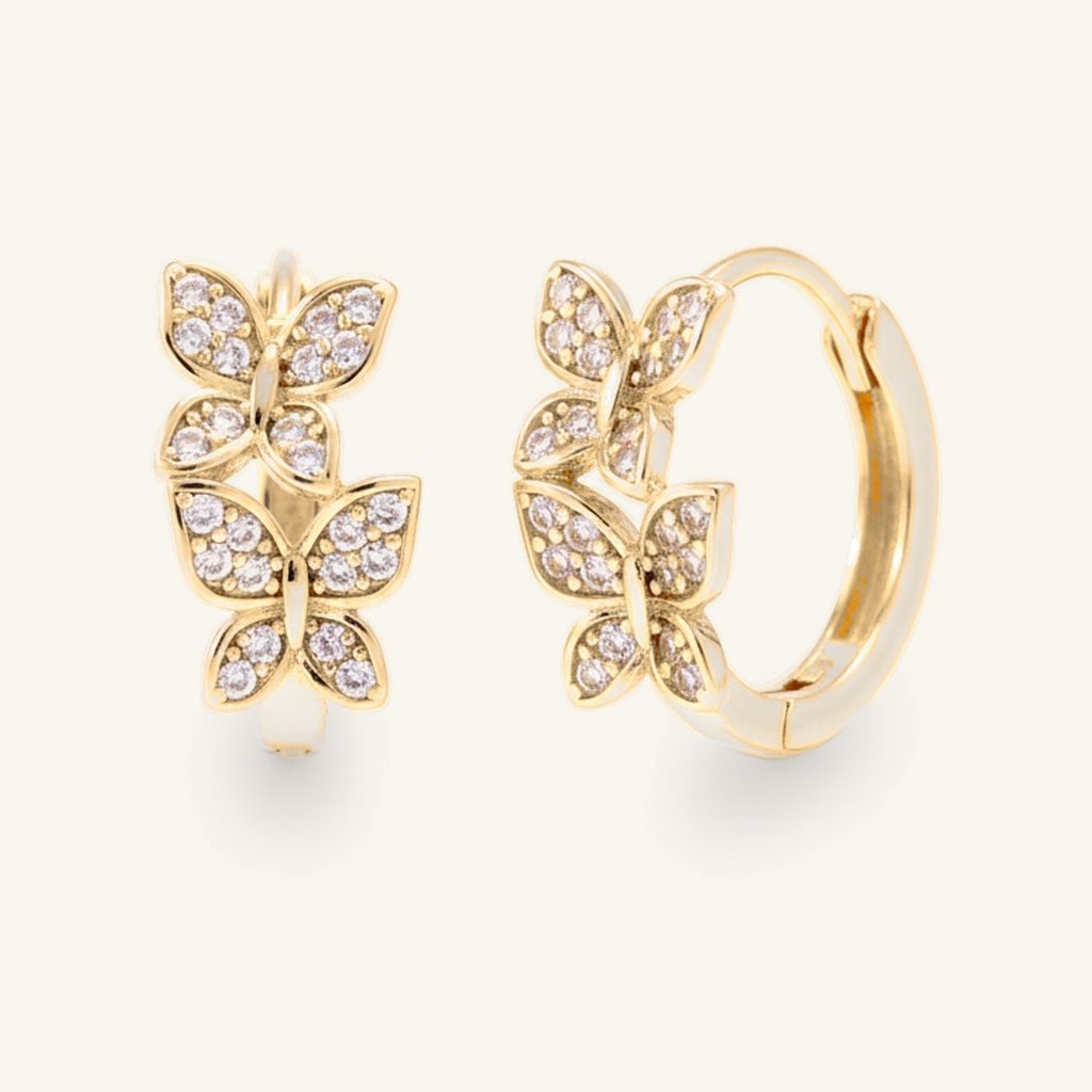 Huggies Mariposas Brillantes · Oro Laminado 18K
