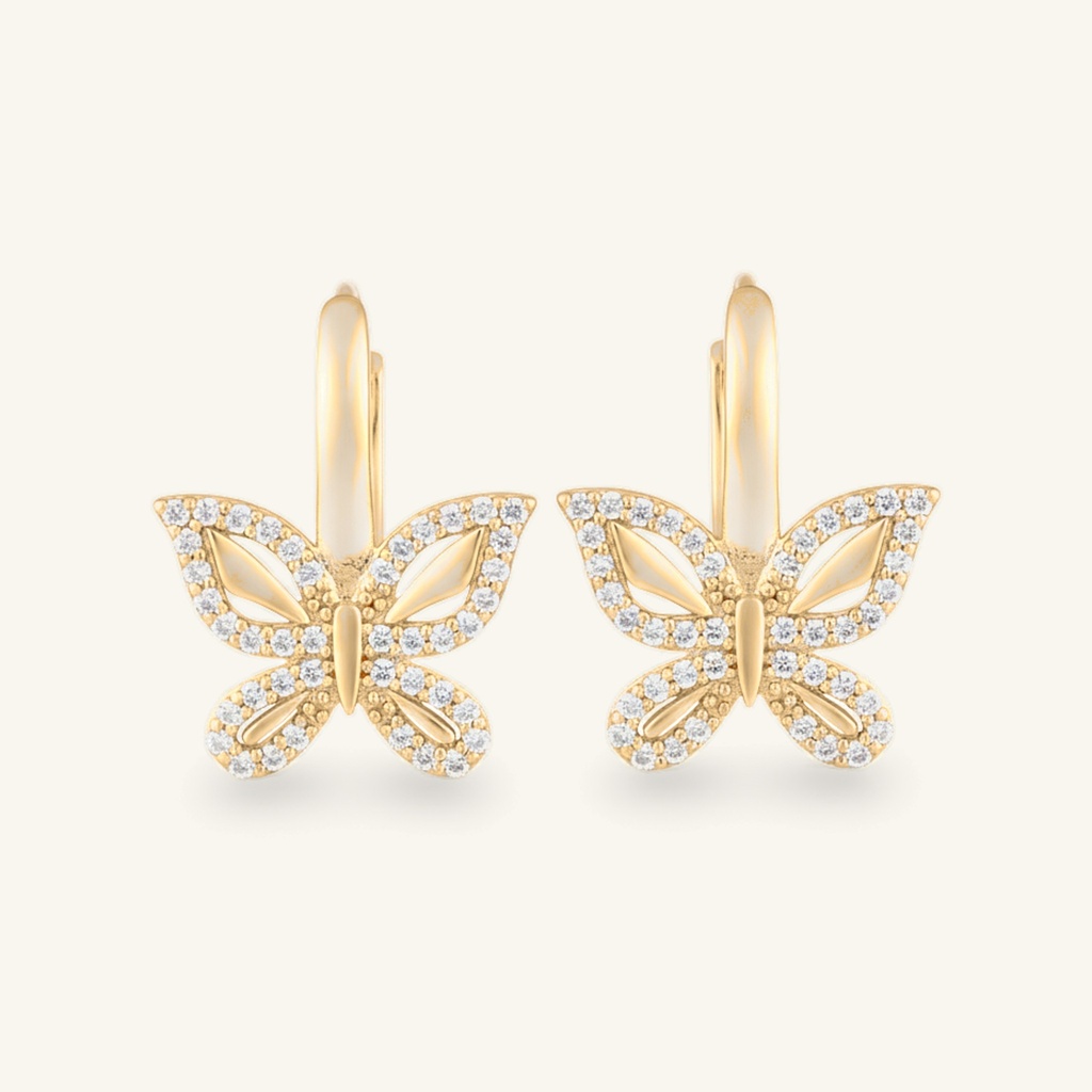 Huggies Mariposa Brillante · Oro Laminado 18K