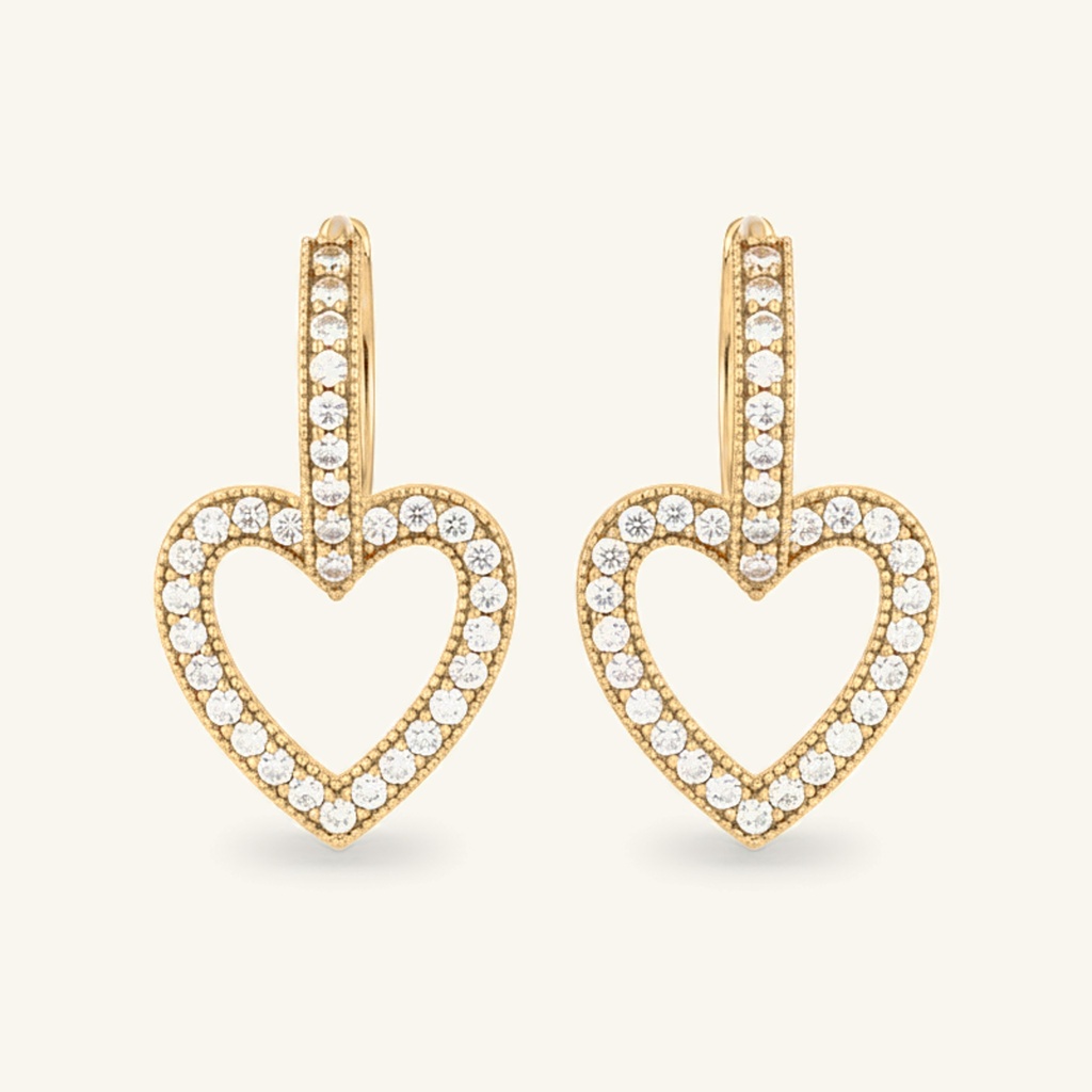 Huggies Corazón Brillos · Oro Laminado 18K