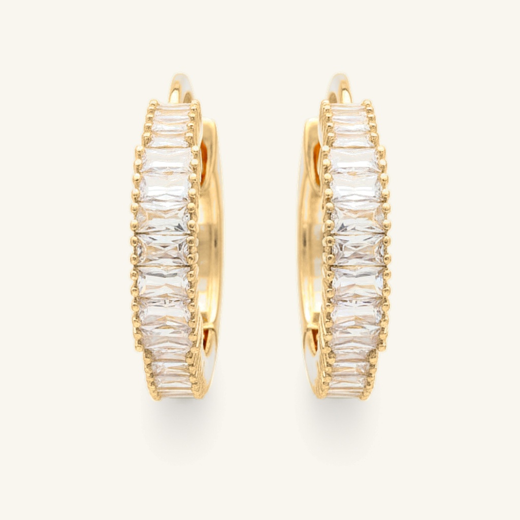 Huggies Baguette Cristal · Oro Laminado 18K